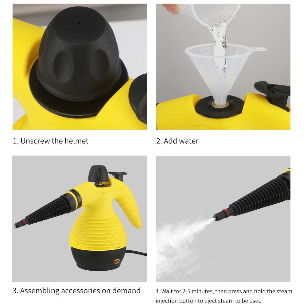 15 in 1 Portable Steam Cleaner 1200W – 300KPA Steam Pressure – 350ml Tank Capacity – 120℃ Temperature