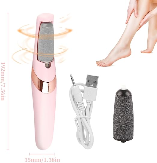 Electric Foot File, Electric Callus Remover, Rechargeable Exfoliating Foot