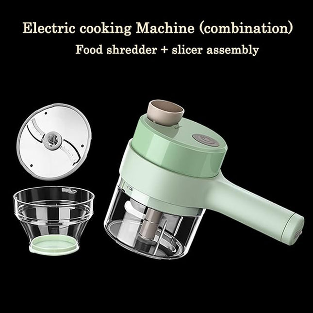 4 in 1 Portable Electric Vegetable Cutter Set Wireless
