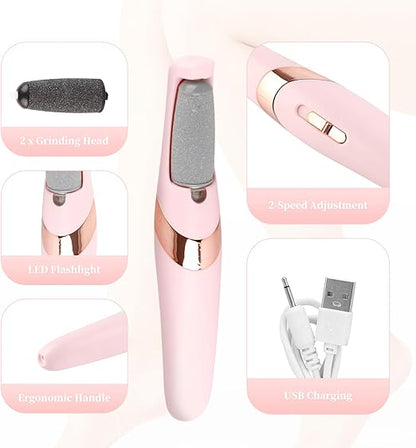 Electric Foot File, Electric Callus Remover, Rechargeable Exfoliating Foot