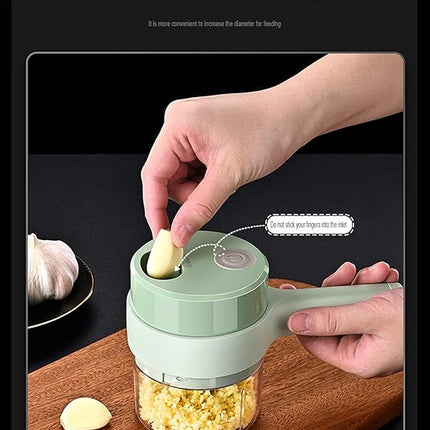 4 in 1 Portable Electric Vegetable Cutter Set Wireless